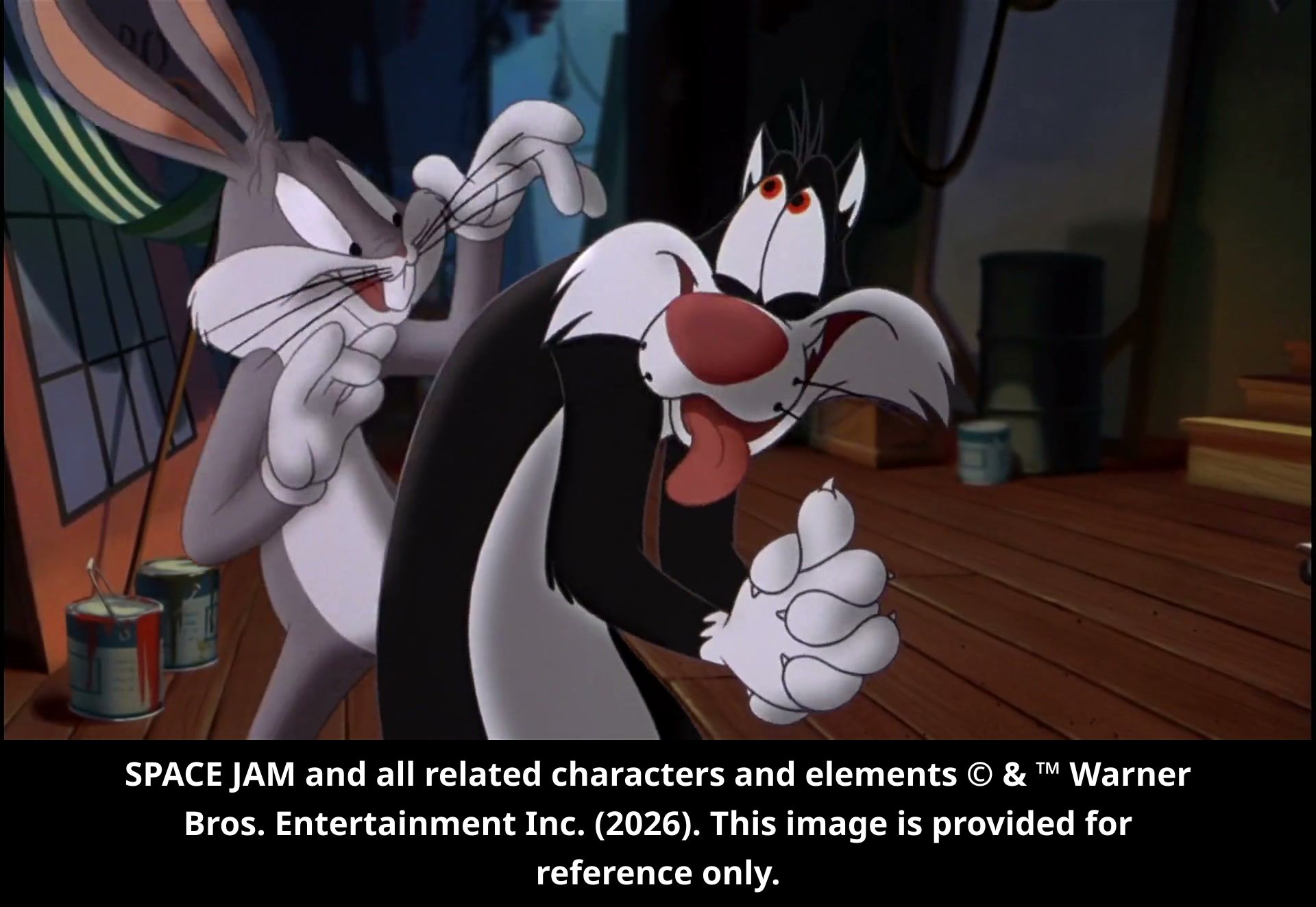Whoa, Take A Deep Breath, Sly!, Bugs Bunny, Sylvester, Space Jam, Sc. 34/6 at 00:20:19